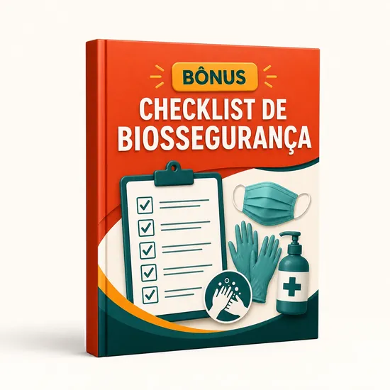 Mockup do bônus Checklist de Biossegurança