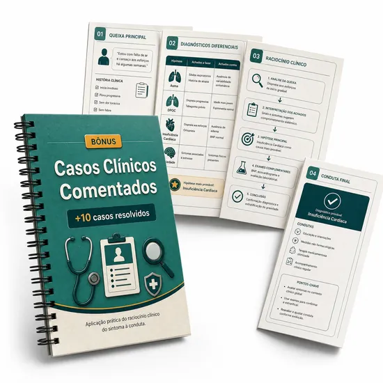 Mockup do bônus Casos Clínicos Comentados