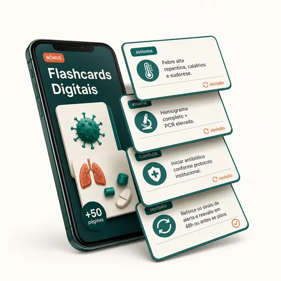 Mockup do bônus Flashcards Digitais Para Revisão Rápida